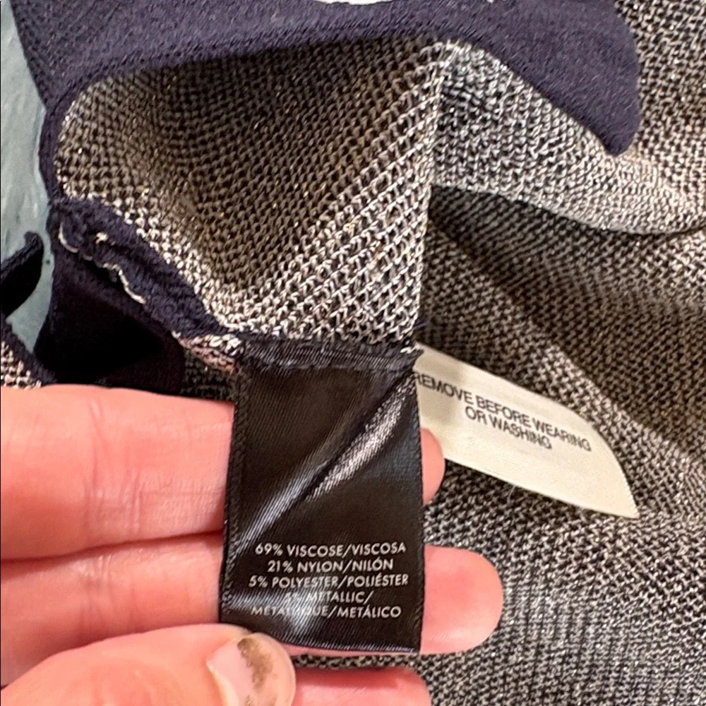 Ann Taylor Moon Star Celestial Knit Navy Top sz S